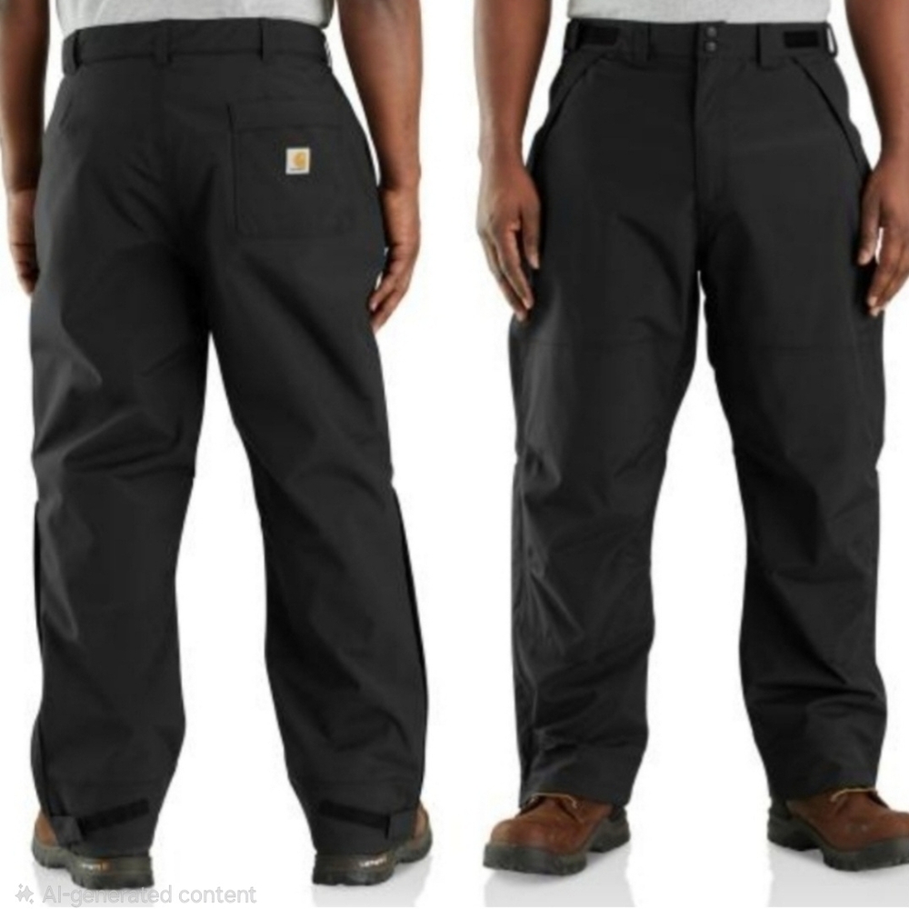Carhartt Storm Defender Heavyweight Loose Fit Waterproof Pants-Black